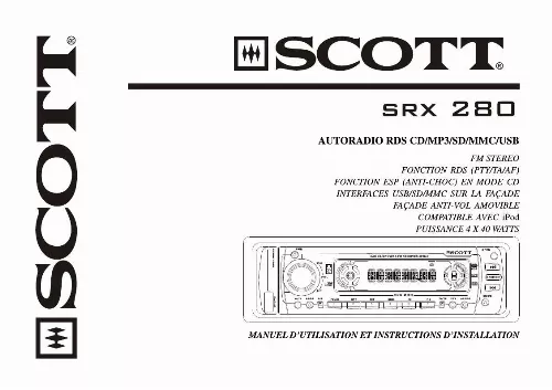 Mode d'emploi SCOTT SRX 280