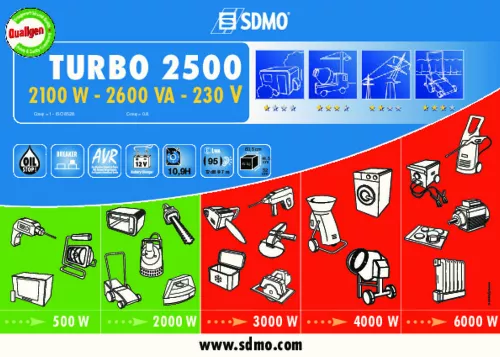 Mode d'emploi SDMO TURBO 2500