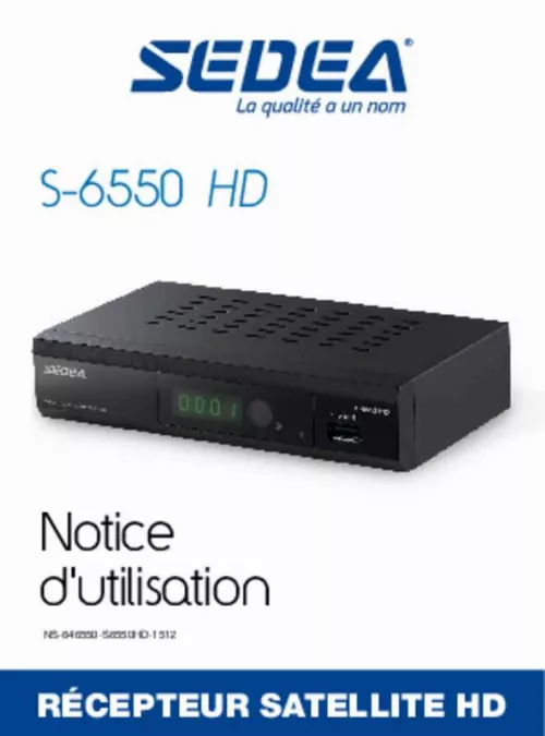 Mode d'emploi SEDEA S-6550HD TERMINAL HD
