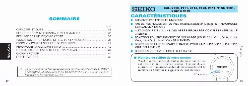 Mode d'emploi SEIKO V157