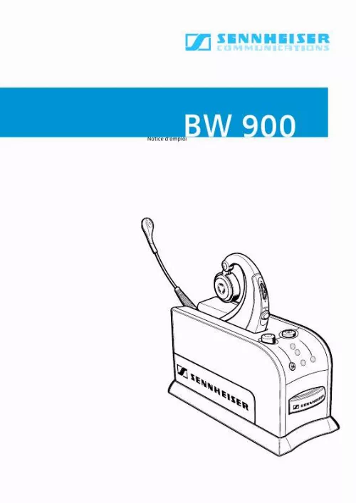 Mode d'emploi SENNHEISER BW 900