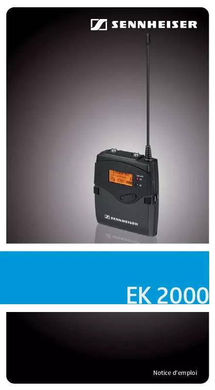 Mode d'emploi SENNHEISER EK 2000