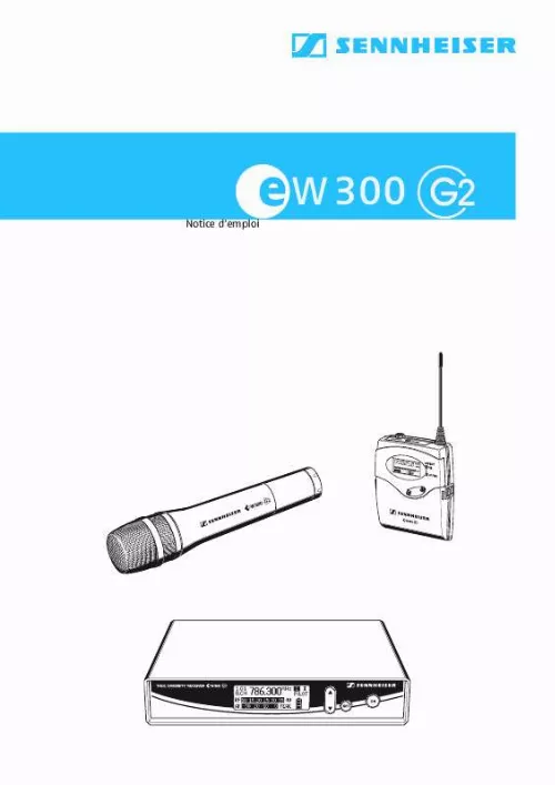 Mode d'emploi SENNHEISER EW 300 G2