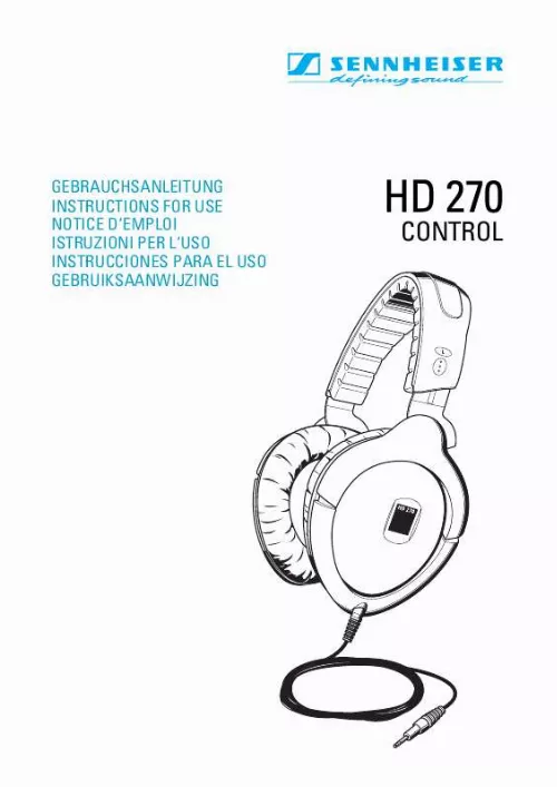 Mode d'emploi SENNHEISER HD 270 CONTROL