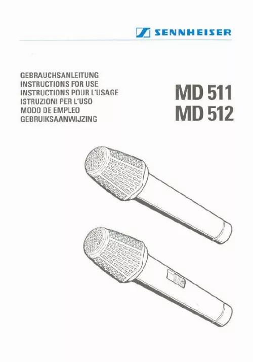 Mode d'emploi SENNHEISER MD 512