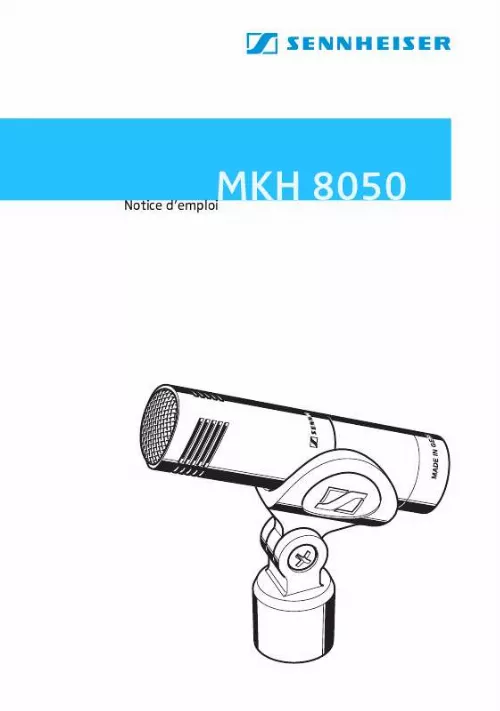 Mode d'emploi SENNHEISER MKH 8050