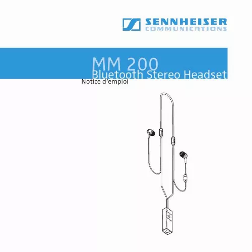 Mode d'emploi SENNHEISER MM200