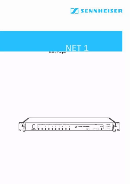 Mode d'emploi SENNHEISER NET 1