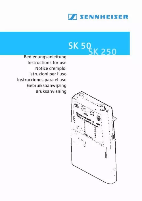 Mode d'emploi SENNHEISER SK 250