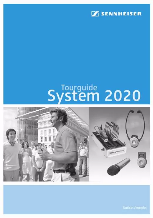 Mode d'emploi SENNHEISER TOURGUIDE SYSTEM 2020