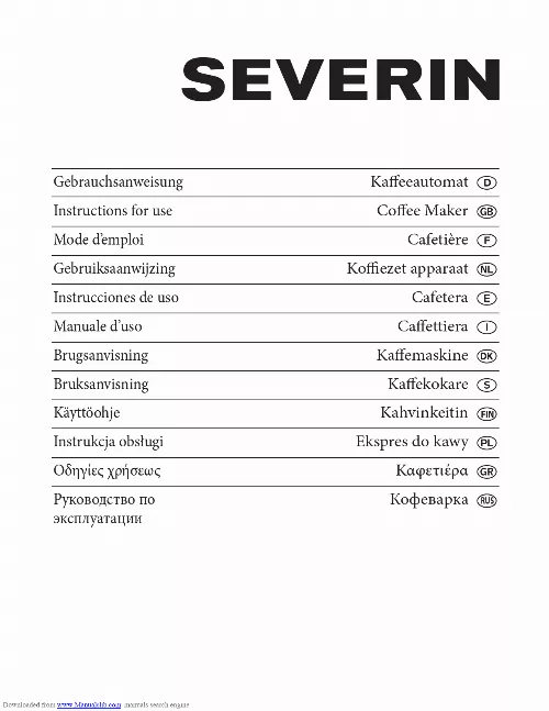 Mode d'emploi SEVERIN KA 4212