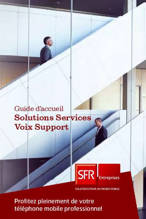 Mode d'emploi SFR SOLUTIONS SERVICES VOIX