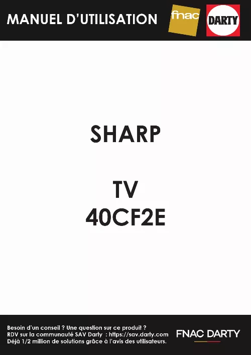 Mode d'emploi SHARP 40CF2E