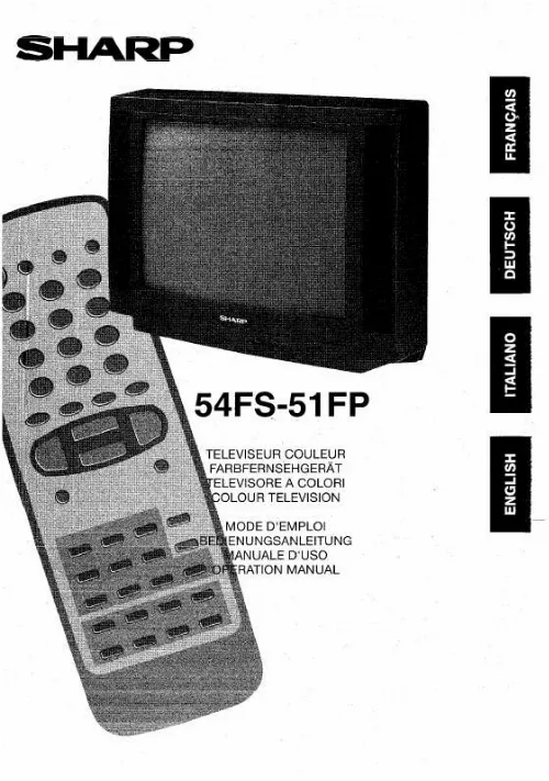 Mode d'emploi SHARP 54FS-51FP