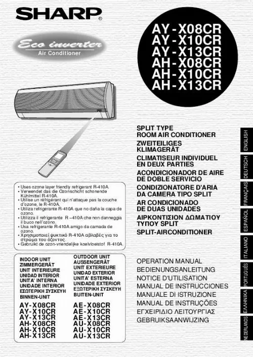 Mode d'emploi SHARP AE-X08CR