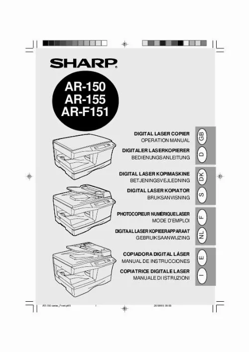 Mode d'emploi SHARP AR-150/155/F151