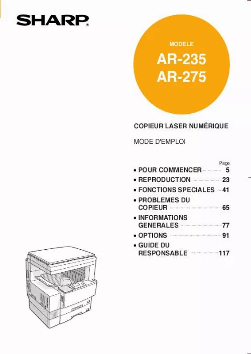 Mode d'emploi SHARP AR-235/275