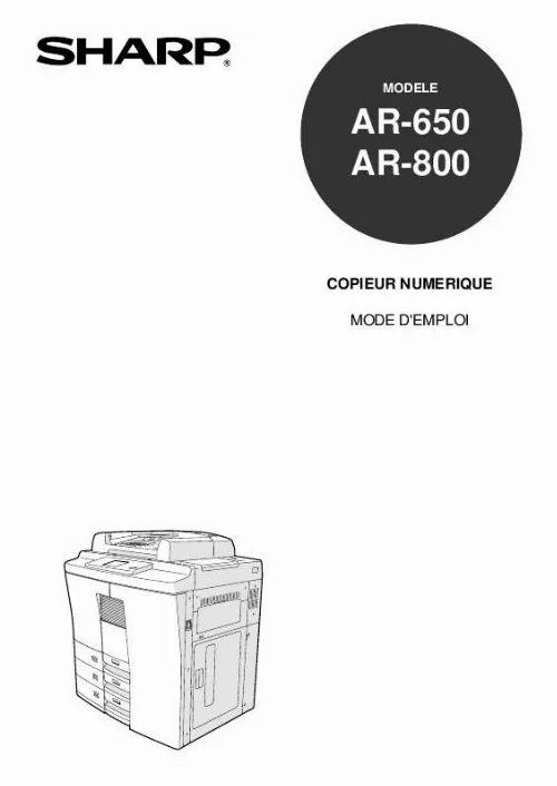 Mode d'emploi SHARP AR-650/800