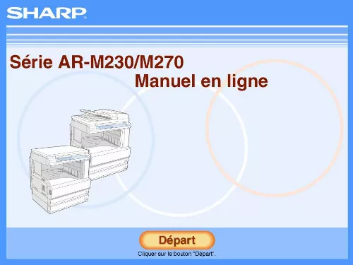 Mode d'emploi SHARP AR-M270