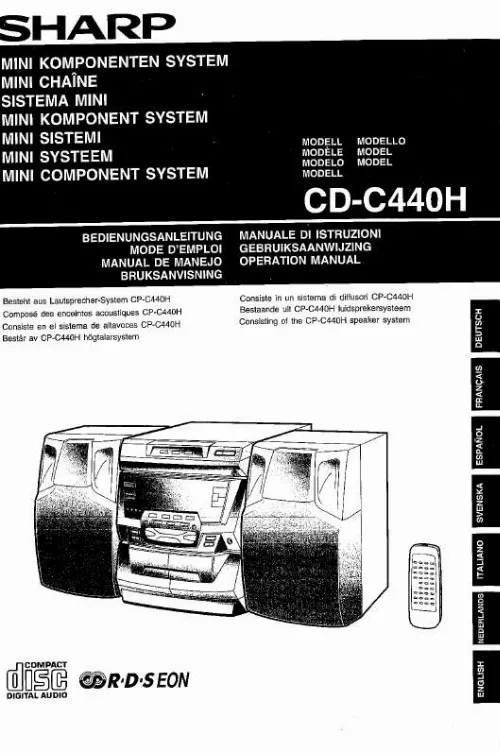 Mode d'emploi SHARP CD-C440H