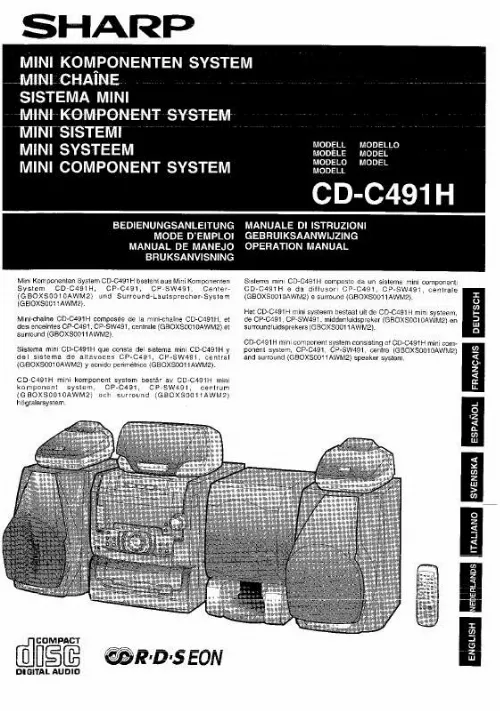 Mode d'emploi SHARP CD-C491H