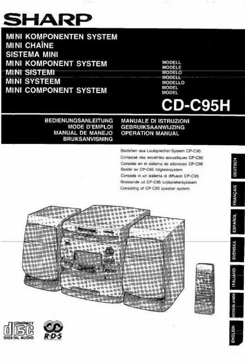 Mode d'emploi SHARP CD-C95H