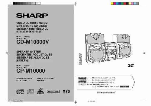 Mode d'emploi SHARP CD-M10000V