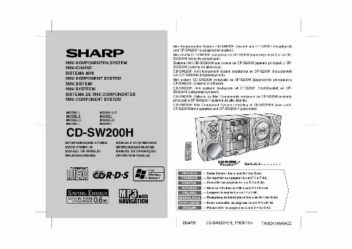 Mode d'emploi SHARP CD-SW200H