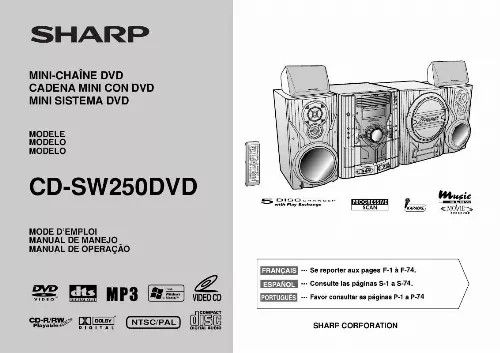 Mode d'emploi SHARP CD-SW250DVD