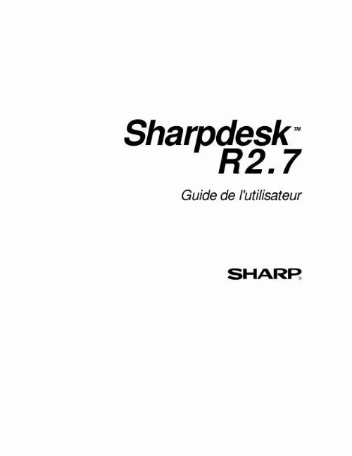 Mode d'emploi SHARP DESK R2.7
