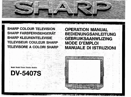 Mode d'emploi SHARP DV-5407S