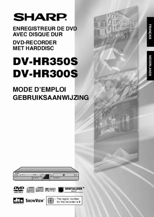 Mode d'emploi SHARP DV-HR300S/350S
