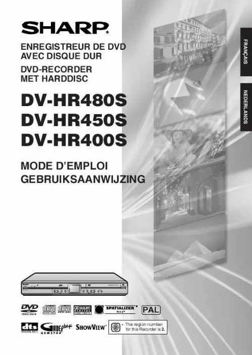Mode d'emploi SHARP DV-HR400S/450S/480S