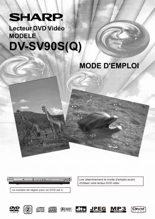 Mode d'emploi SHARP DV-SV90S(Q)