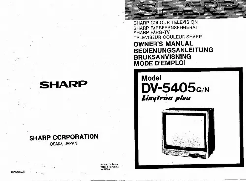 Mode d'emploi SHARP DV-5405