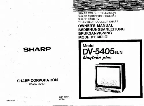 Mode d'emploi SHARP DV-5405G