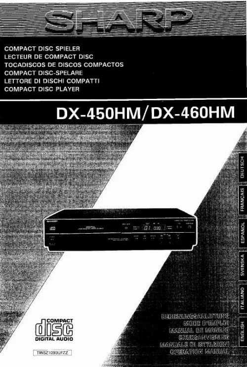 Mode d'emploi SHARP DX-450HM/460HM