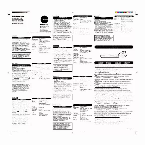 Mode d'emploi SHARP EL-331A