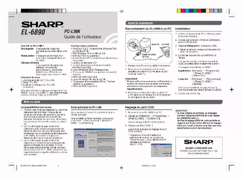 Mode d'emploi SHARP EL-6890