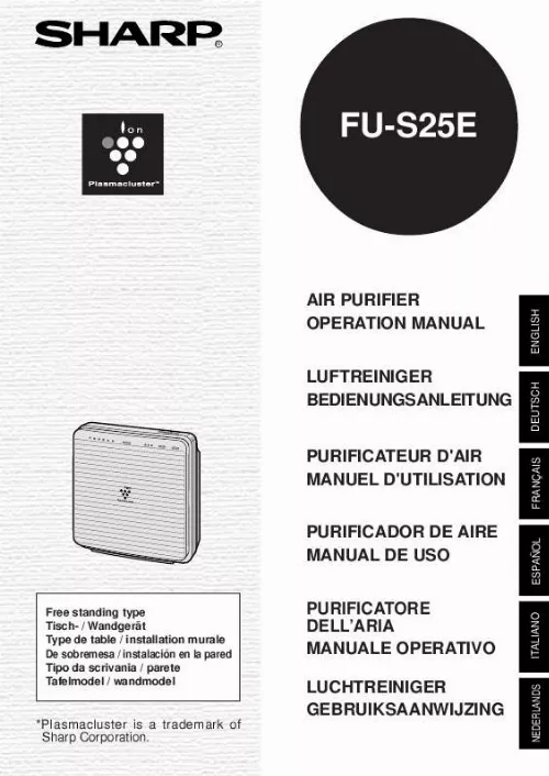 Mode d'emploi SHARP FU-S25E