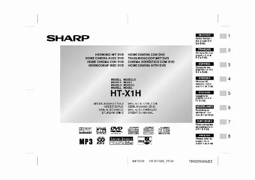 Mode d'emploi SHARP HT-X1H