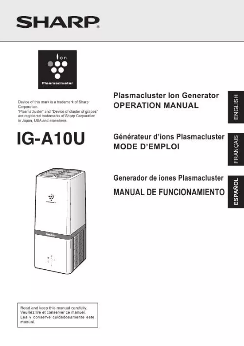 Mode d'emploi SHARP IG-A10U