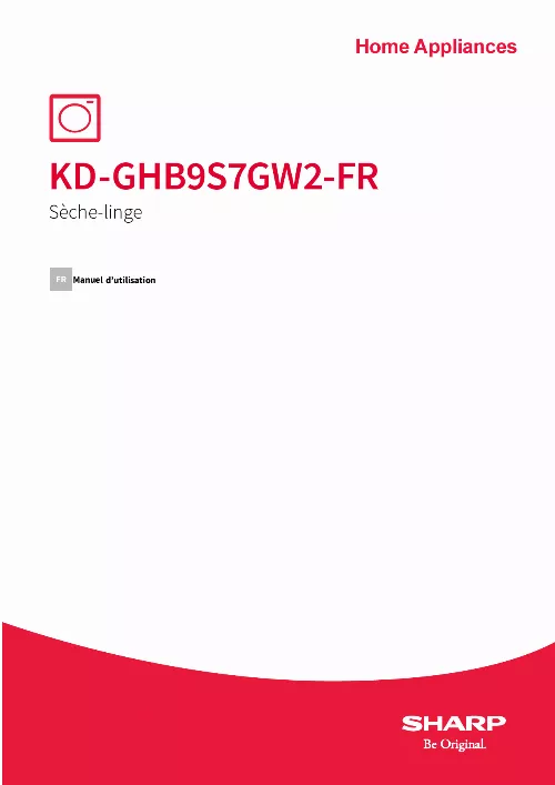 Mode d'emploi SHARP KD-GHB9S7GW2