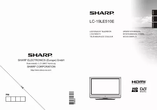 Mode d'emploi SHARP LC-19LE510E