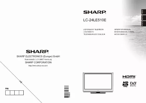 Mode d'emploi SHARP LC-24LE510E