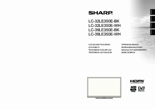 Mode d'emploi SHARP LC-32LE350E-WH