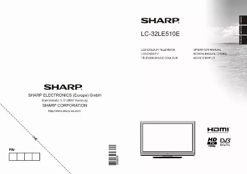 Mode d'emploi SHARP LC-32LE510E