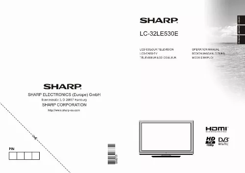 Mode d'emploi SHARP LC-32LE530E