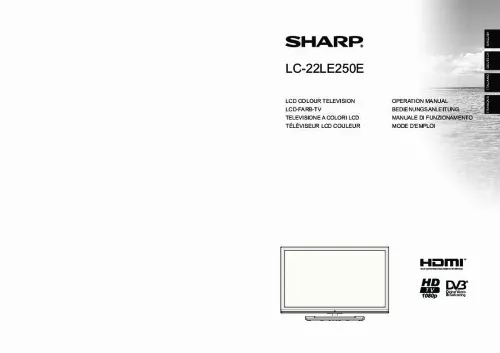 Mode d'emploi SHARP LC22LE250E