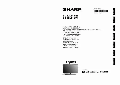 Mode d'emploi SHARP LC32LE154E/V